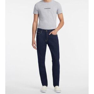 JEANS Mens Classic Dark Wash Slim Straight Leg Jeans Pant Blue Size 38x32 NWT